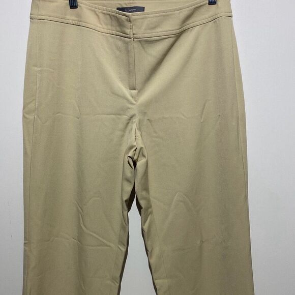 Liz Claiborne Women's Tan Audra Flat Front Straight Leg Dress Pants Size 10 - Picture 1 of 11